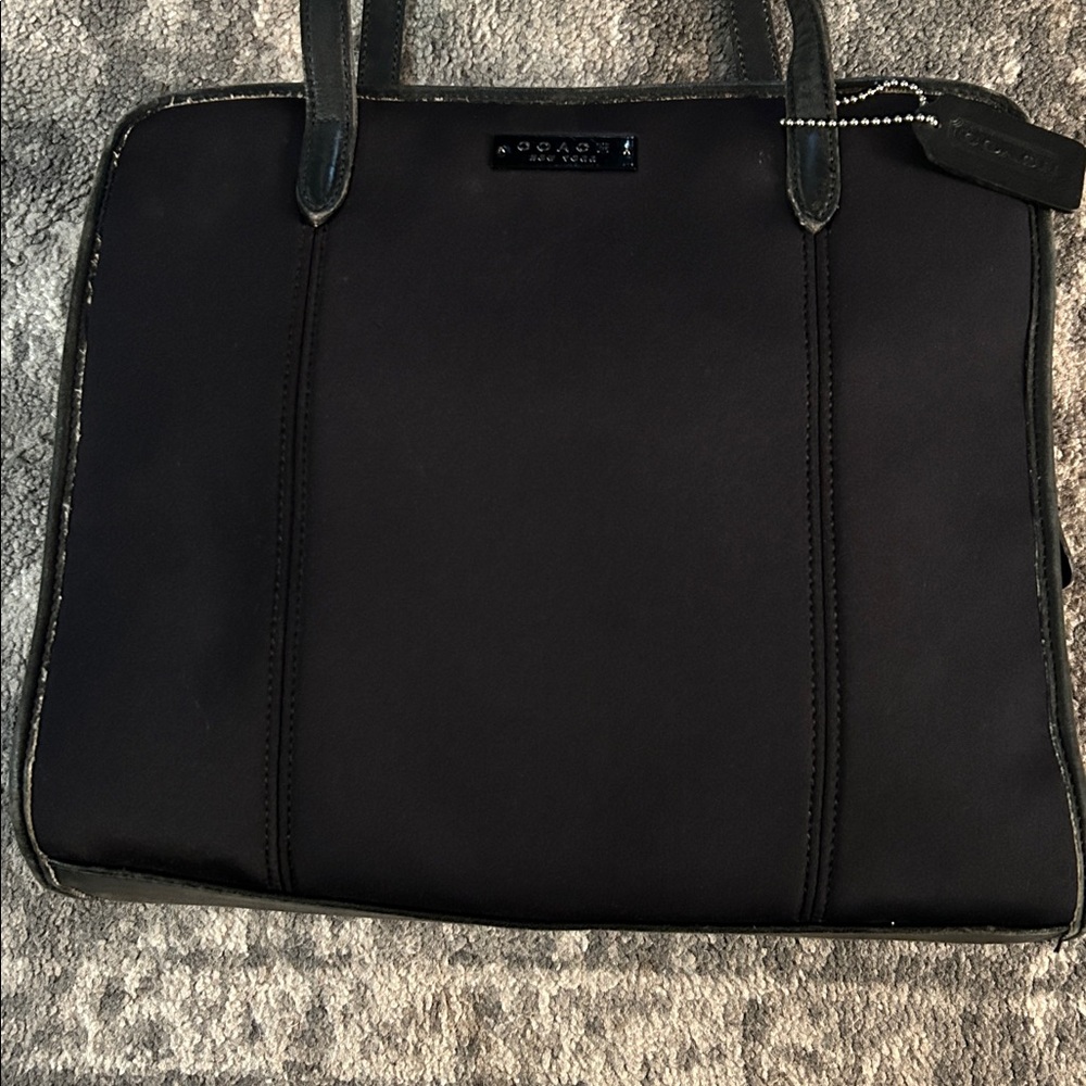 Vintage Coach Neoprene and Leather Shoulder Bag - Picture 2 of 10